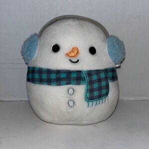 Squishmallows Plush Snowman with Colorful Logo